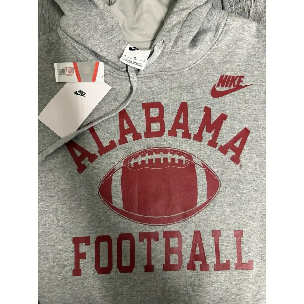 NWT Men’s Nike Alabama Crimson Tide Legacy Football Icon Hoodie Sz Medium Grey